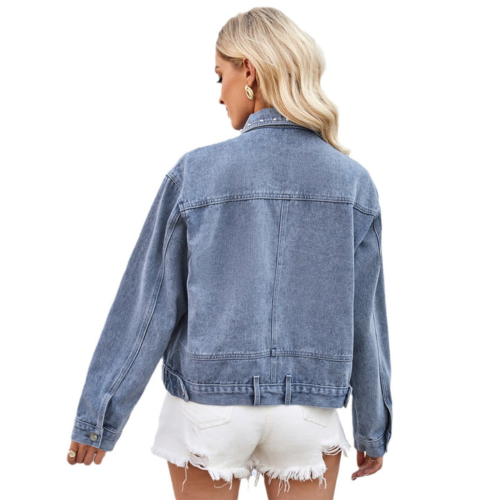 Denim jacket for women with trendy stud applications and a relaxed fit Lune London