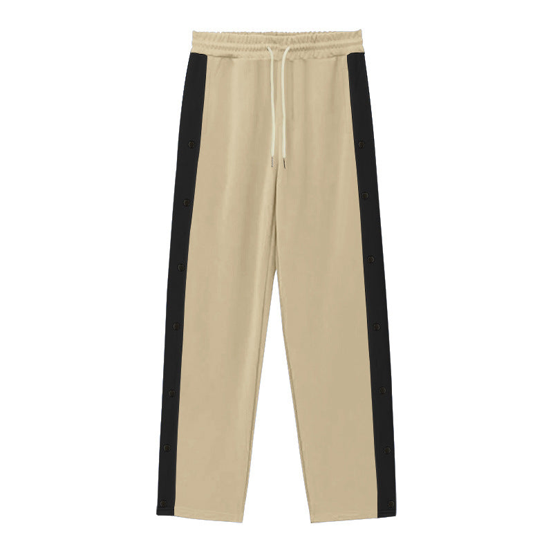 Sporty men's jogging pants with snap button details Lune London