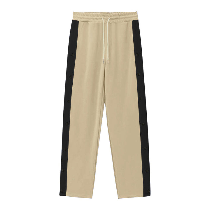 Sporty men's jogging pants with snap button details Lune London