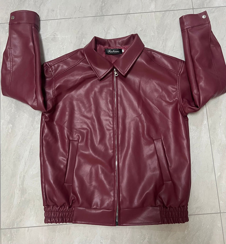Ladies oversized Faux leather Jacket Lune London