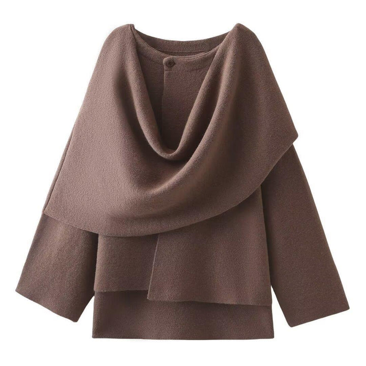 Ladies elegant cardigan with asymmetric cut and high-quality material Lune London