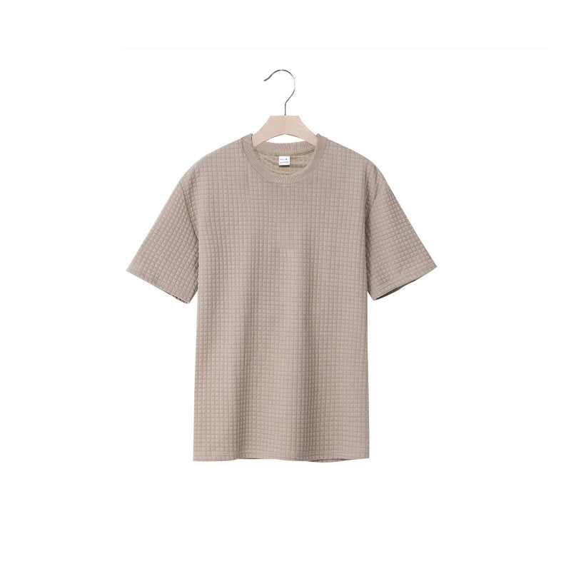 Casual men's t-shirt made of breathable cotton with textured design Lune London