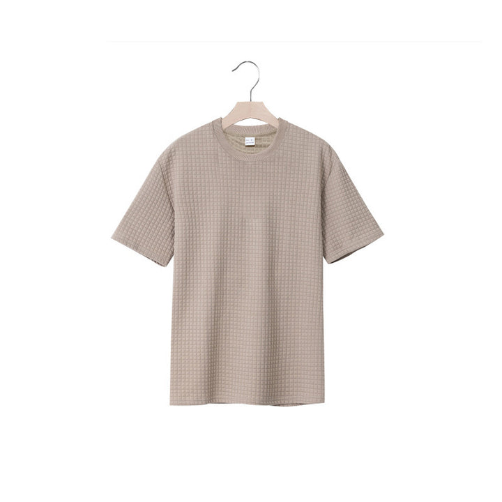 Casual men's t-shirt made of breathable cotton with textured design Lune London