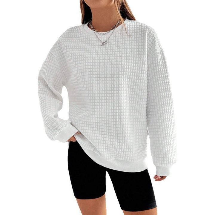 Ladies oversized comfortable sweater with textured design Lune London