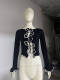Elegant knitted jacket for women with gathered details and feminine cut Lune London