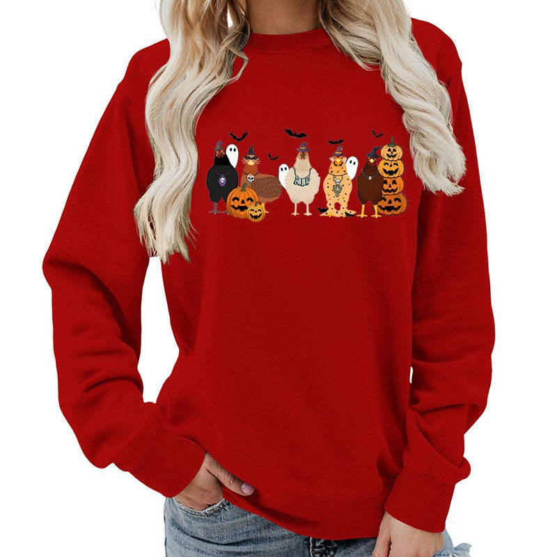 Sweat-shirt pour femmes avec motif Halloween joyeux Chic & Stil