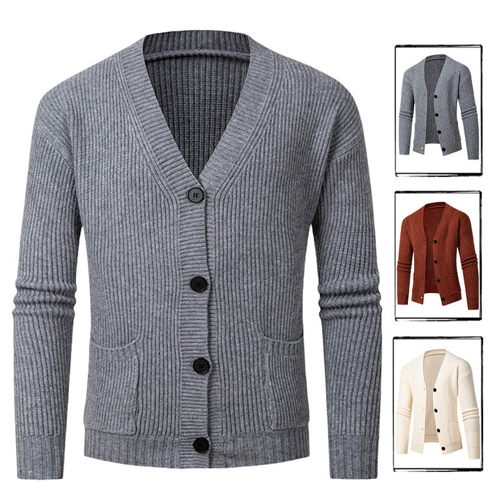 Striped knit jacket for women with a trendy cut and practical pockets Lune London