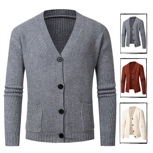 Striped knit jacket for women with a trendy cut and practical pockets Lune London