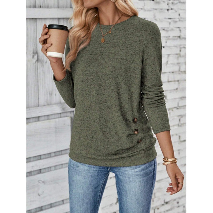 Fashionable women's top with button detail on the sides Lune London
