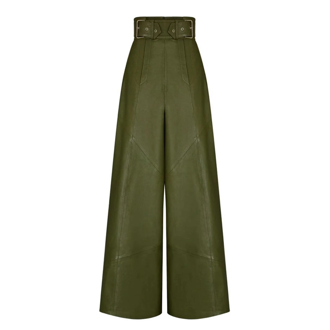 High-waisted leather pants for women Lune London