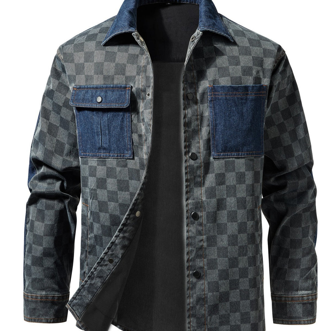 Trendy jacket for men with check pattern Lune London