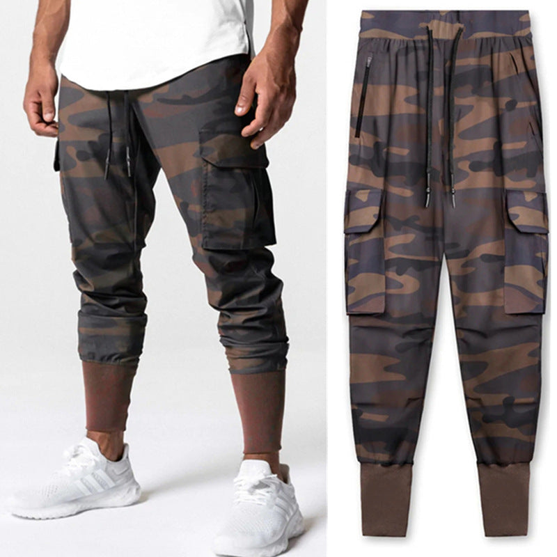 Men's cargo jogger pants with elastic waistband and handy side pockets Lune London