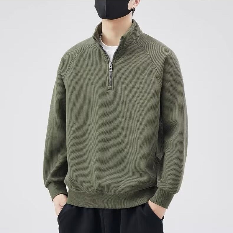 Men's sweater with high collar and zipper Lune London