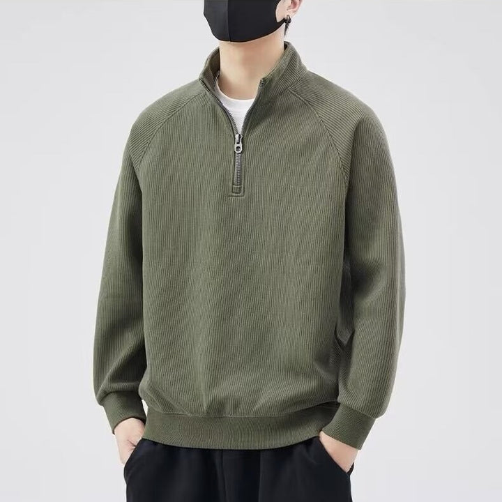 Men's sweater with high collar and zipper Lune London