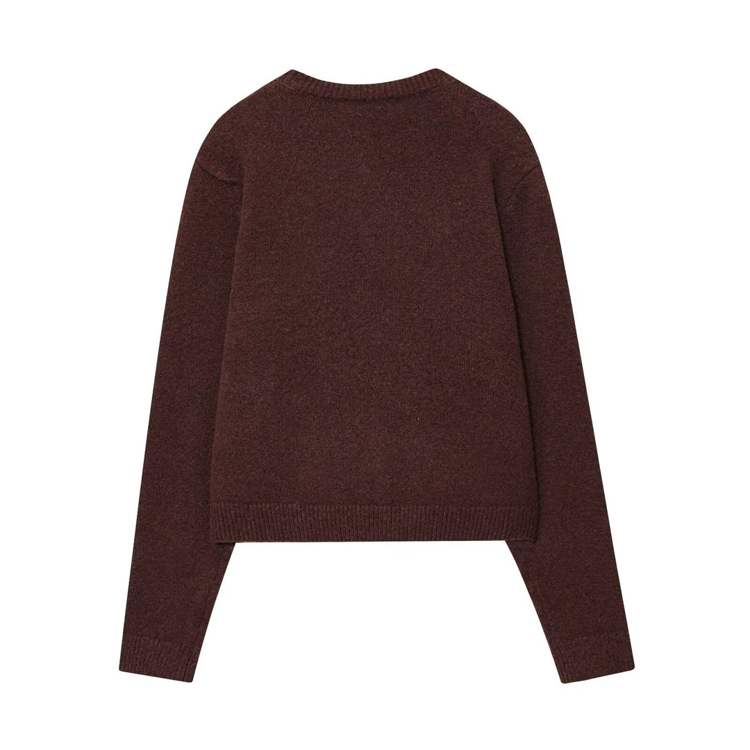 Ladies High-Quality Wool Soft Pullover with Practical Buttons Lune London