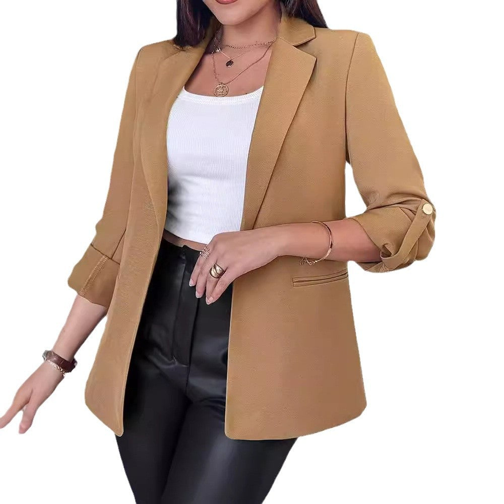 Fashion blazer for women with roll-up sleeves and a refined cut Lune London