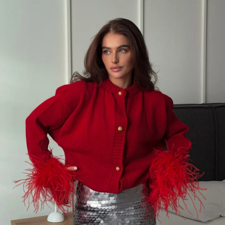 Cardigan élégant pour femmes avec des manches fantaisie Chic & Stil