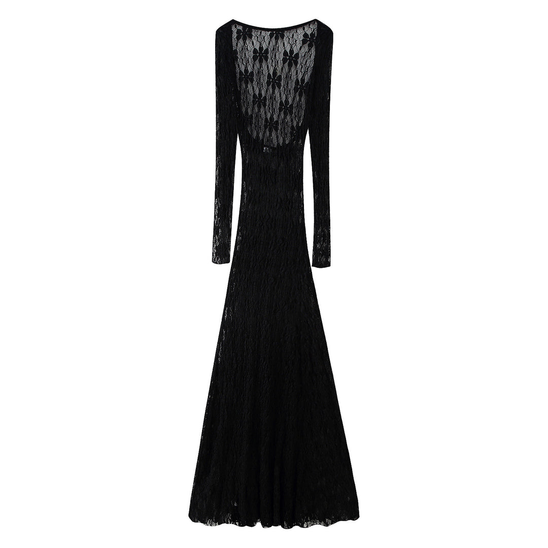 Ladies Long Sleeve Lace Dress Lune London
