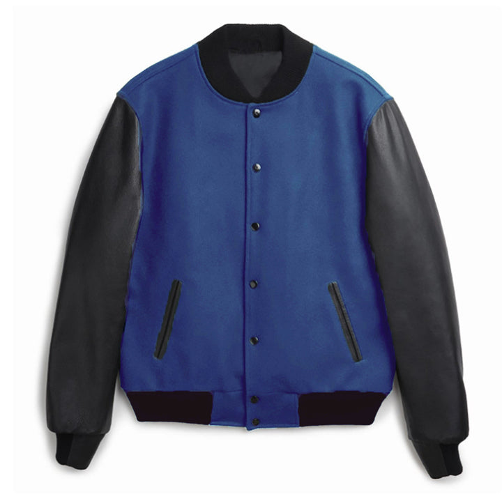 Men's leisure bomber jacket with contrast sleeves and practical pockets Lune London