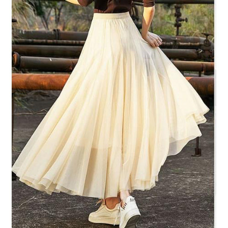 Fluid maxi skirt for women with wide hem Lune London
