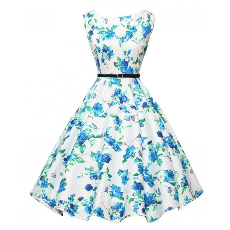 Robe midi femme avec décor floral et coupe ajustée Chic & Stil