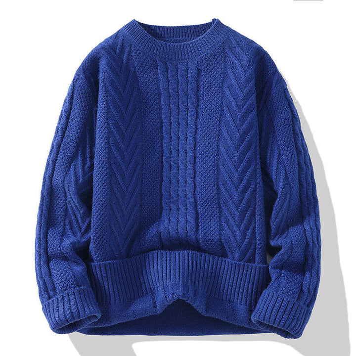 Lune London | Men's chunky knit sweater with cable pattern and casual fit