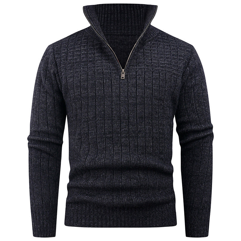 Elegant turtleneck pullover for men with modern cable-knit design Lune London