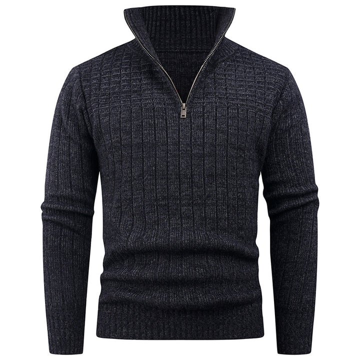 Elegant turtleneck pullover for men with modern cable-knit design Lune London