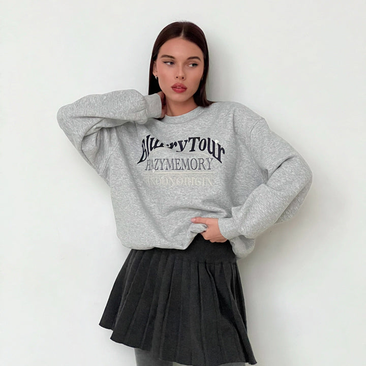 Ladies' sweatshirt with elegant logo and casual cut Lune London