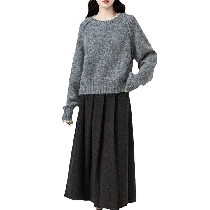 Ladies Soft Knit Sweater with Loose Fit and Long Sleeves Lune London
