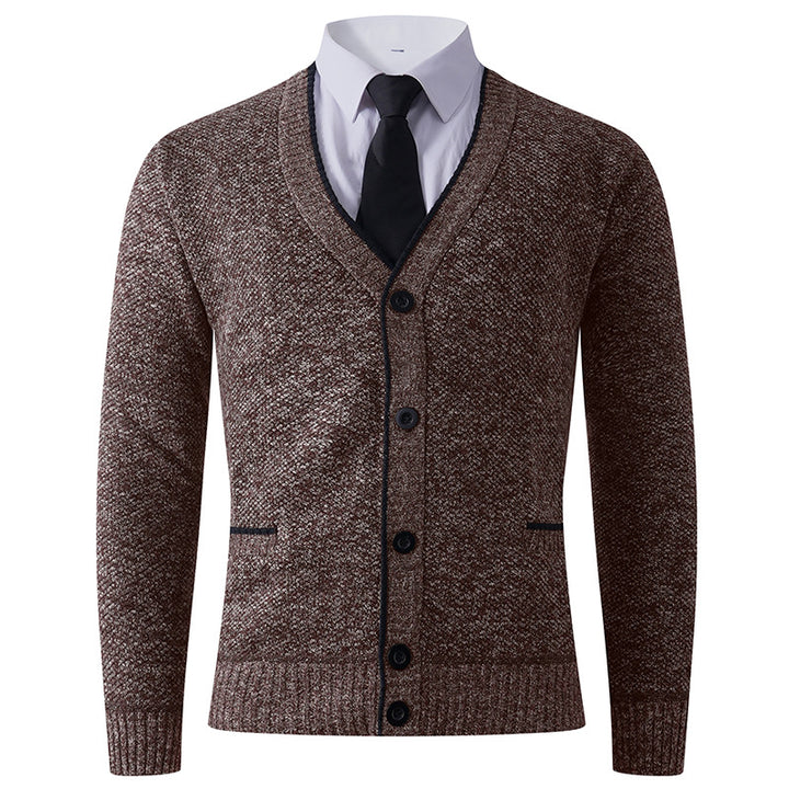 Men's knit jacket with V-neck and classic design Lune London