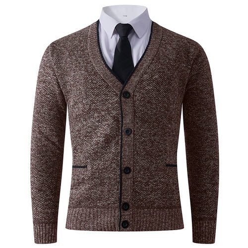 Men's knit jacket with V-neck and classic design Lune London