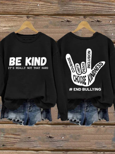 Sweatshirt pour femmes avec message positif et design créatif à la main Chic & Stil
