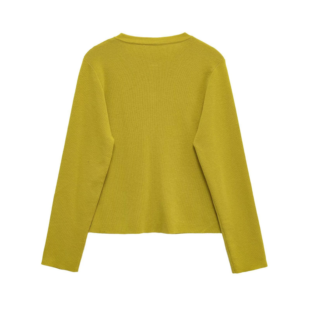 Casual knitted jacket for women with fine button details Lune London