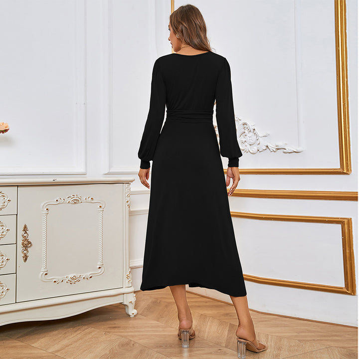 Robe maxi femme avec décolleté en V profond et fente élégante Chic & Stil