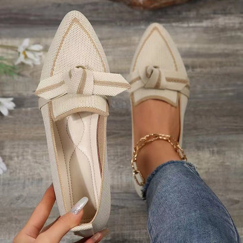 Women's Slip-On Moccasins with Elegant Knot Detail Lune London