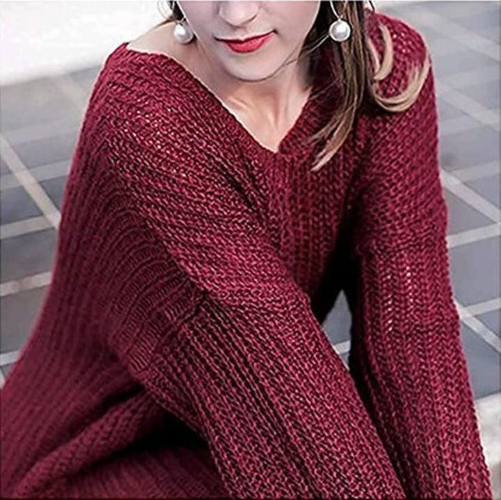 Ladies chunky knit pullover in soft material and loose fit Lune London
