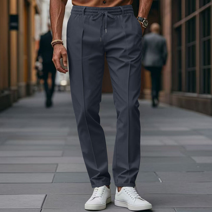 Casual men's jogger pants with elastic waistband and practical side pockets Lune London