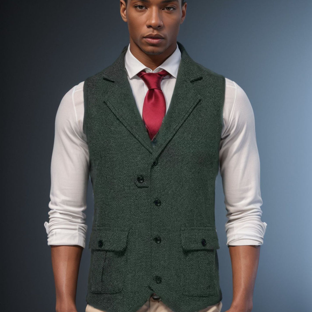 Veste élégante pour hommes au motif écossais classique Lune London