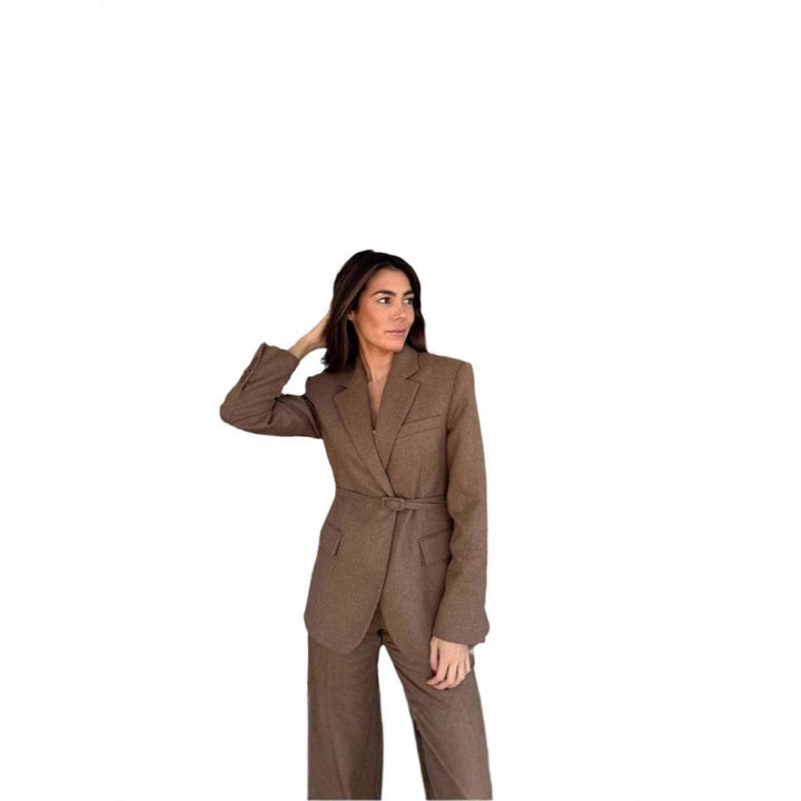 Women Elegant Blazer with Belt at the Waist and Practical Pockets Lune London