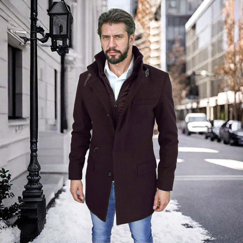 Elegant and functional transition coat for men with removable inner jacket Lune London