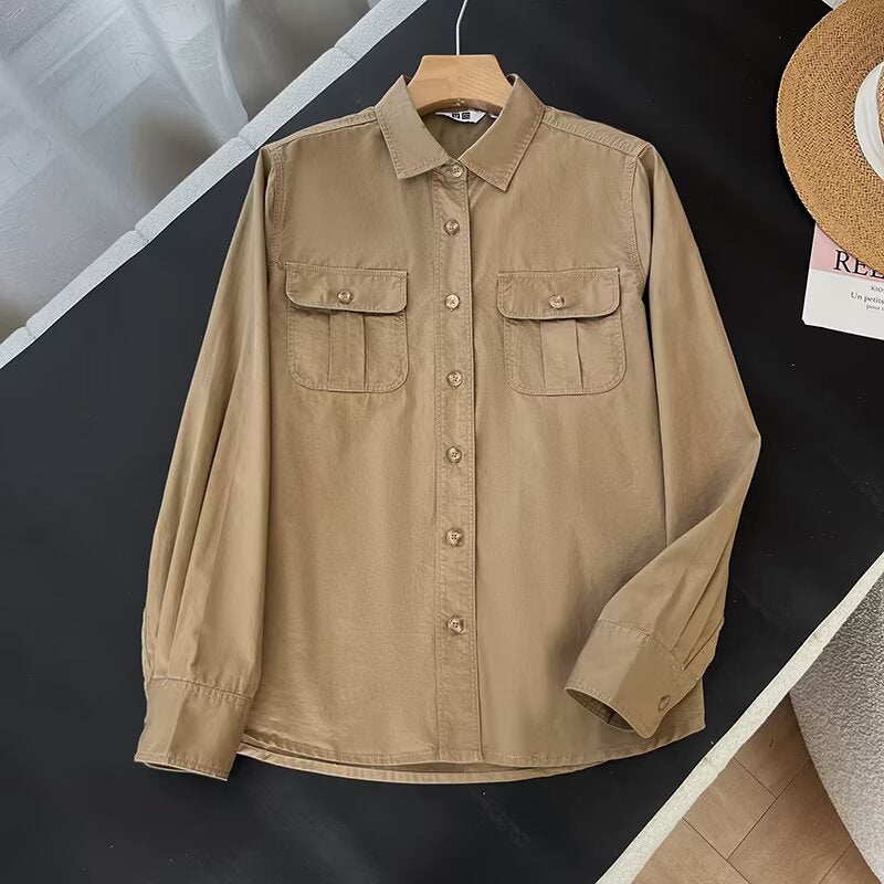 Blouse décontractée pour femmes avec poches poitrine pratiques Chic & Stil