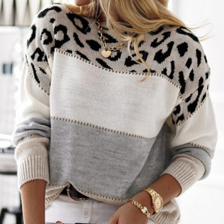 Knitted sweater with animal print and relaxed fit Lune London