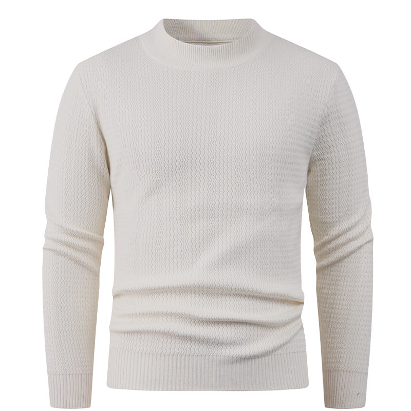 Men's textured sweater with high collar and stylish design Lune London