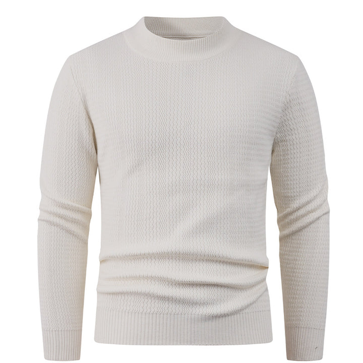 Men's textured sweater with high collar and stylish design Lune London