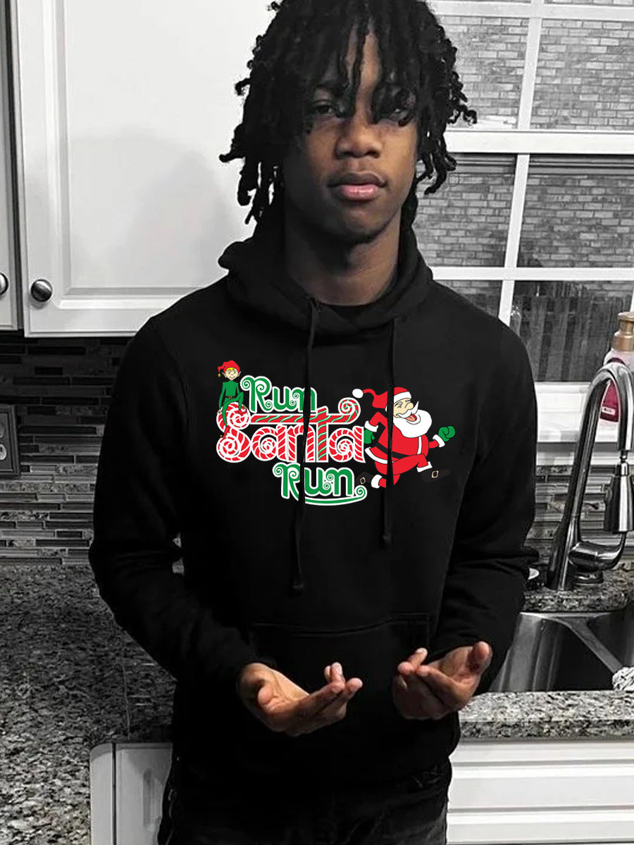 Lady Hoodie with festive Santa Lune London pattern