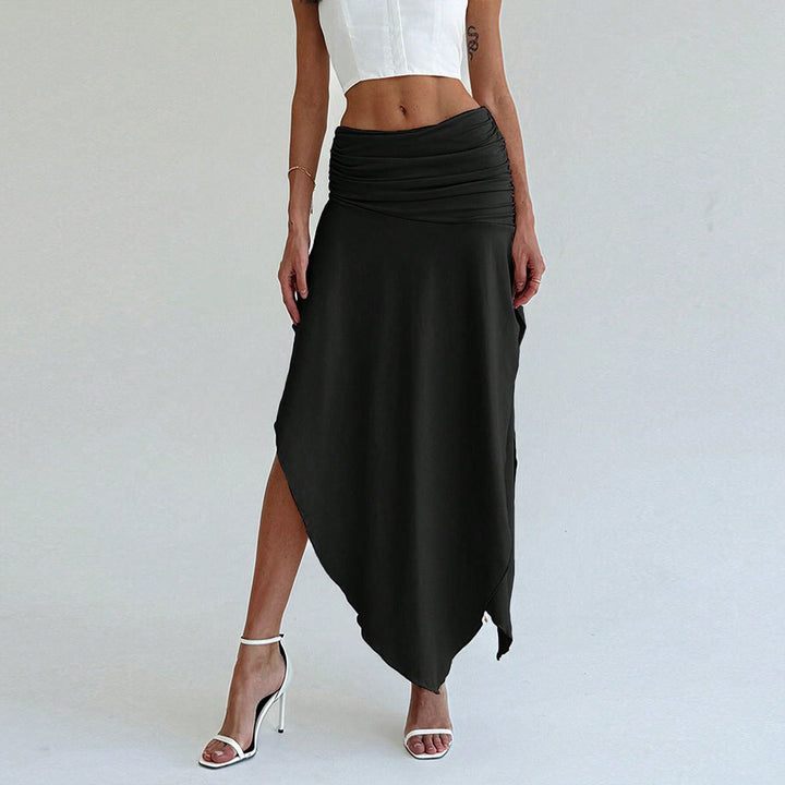 Jupe maxi asymétrique pour femmes avec un élégant drapé Chic & Stil