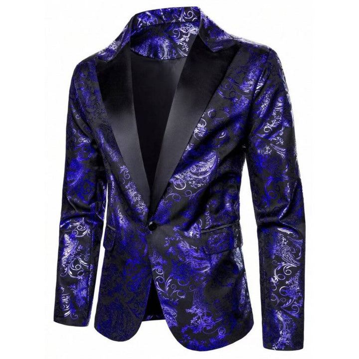 Elegant tuxedo blazer for men with floral jacquard pattern Lune London