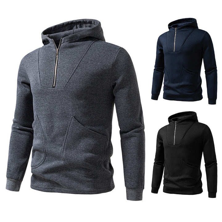 Men's modern zip hoodie with practical pockets Lune London