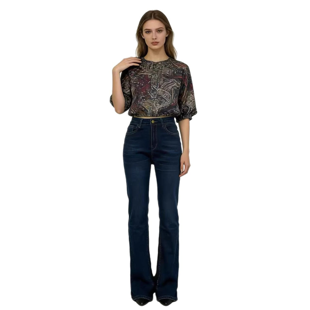 Ladies high-waisted bootcut jeans in elegant design Lune London